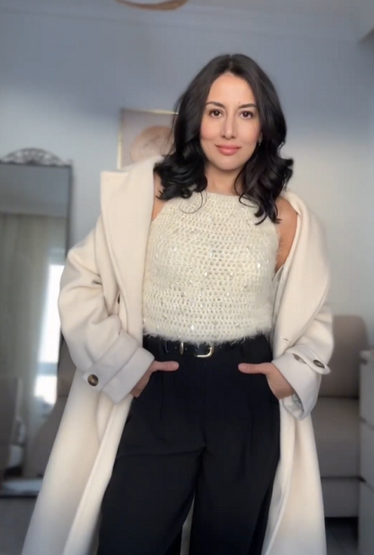How to Make an Easy Blouse with Sensy's Touch Cream Yarn