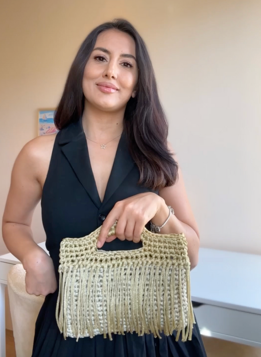 How to Make a Beautiful Bag with Sensy’s Ribbon Sparkle Yarn