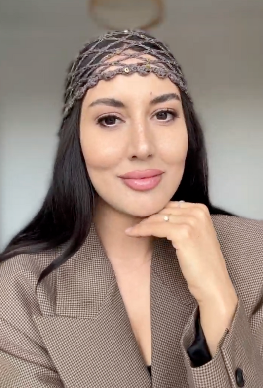 DIY Hair Accessory Tutorial Using Sensy’s Brown Shine Yarn