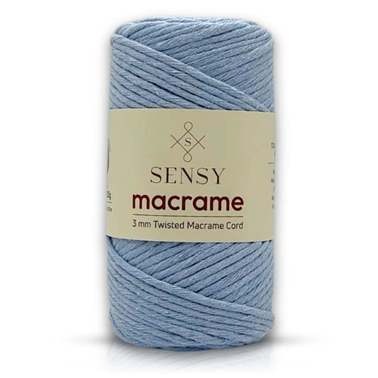 Sensy Premium 3mm - 93 Yards 100% Recycled Cotton Single Strand Macrame Cord