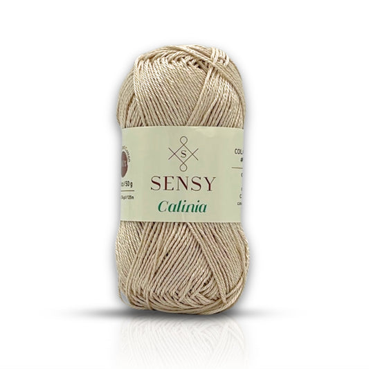 Sensy Calinia Yarn, %100 Mercerized Giza Cotton, 134 Yards, Gauge 2 Fine