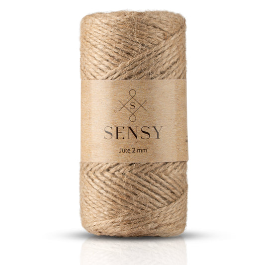 Sensy Premium Natural Jute Twine Best Arts Crafts Gift Twine Christmas Twine Durable Packing String (328 Feet)