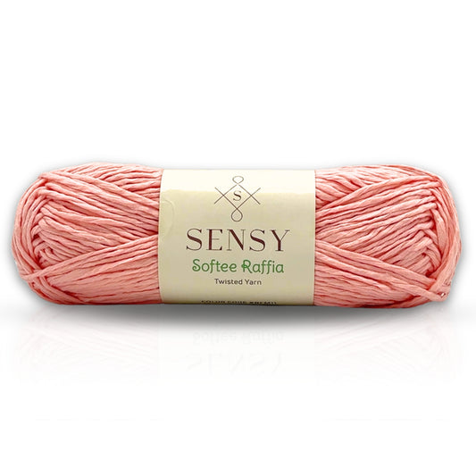 Sensy Softee Raffia Twisted Yarn, 3.5 oz, 109 Yards, 100% Polyester, Gauge 4 Medium
