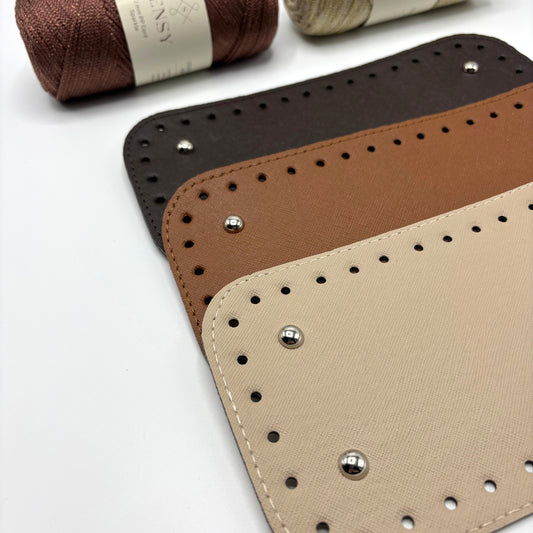 PU Leather Medium Bag Base, Bag Bottom Pad (12 Cm x 25 Cm)