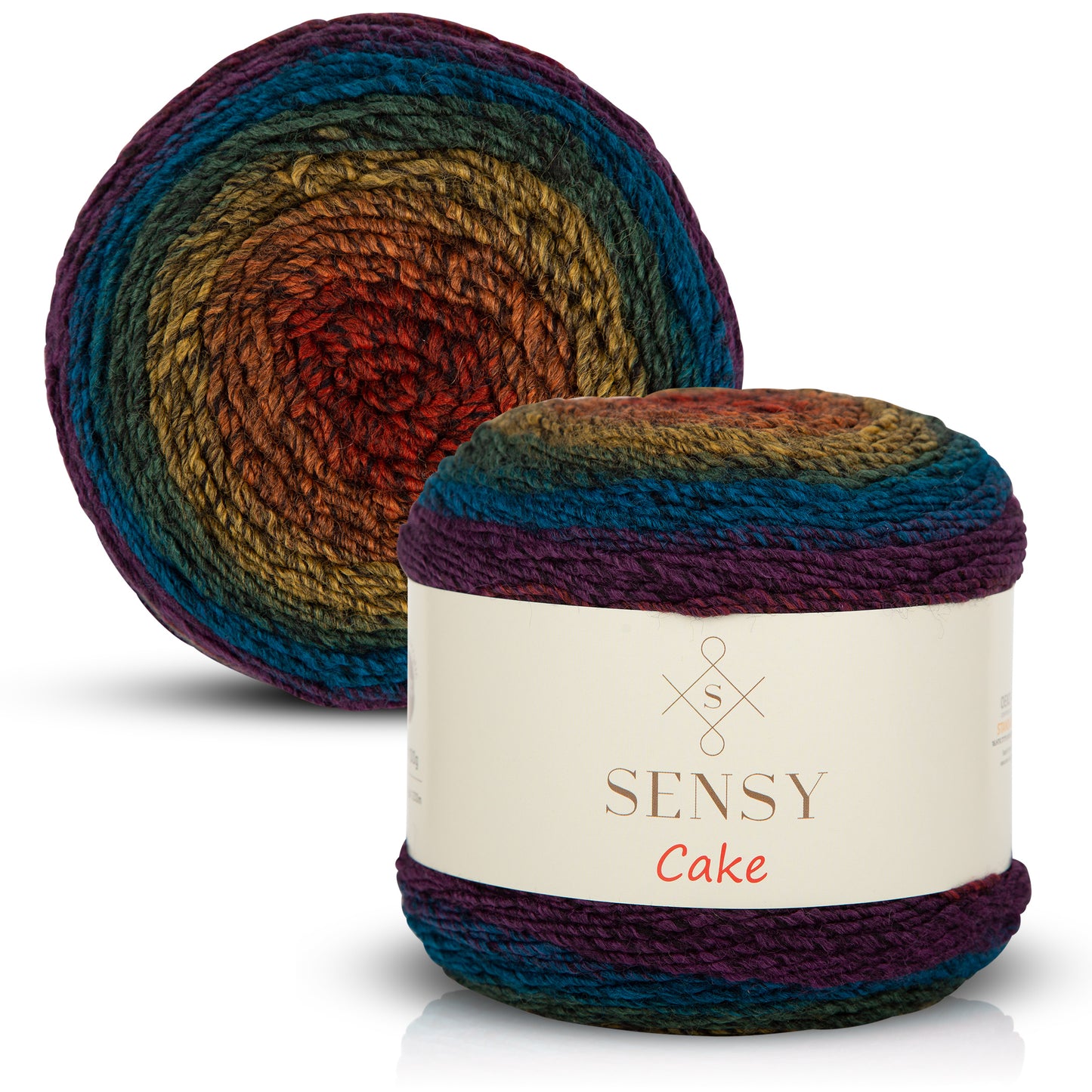Sensy Cake Yarn, 5.3 Oz, 525 Yards, Multicolor Yarn for Crocheting