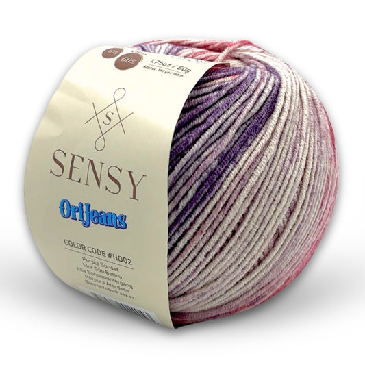 Sensy OriJeans Yarn, 1.75 oz, 180 yards, Gauge 2 Fine