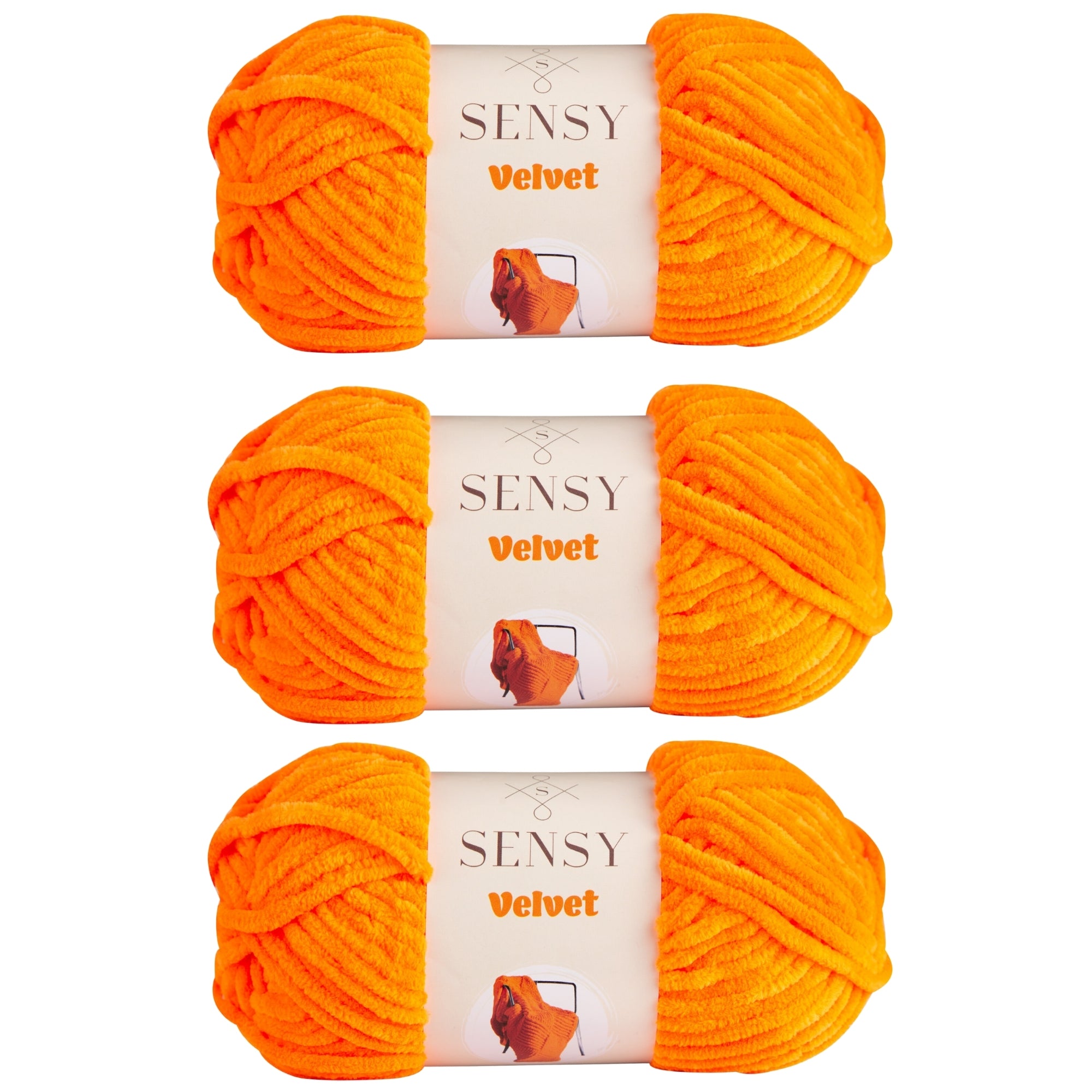 Sensy Velvet Yarn Blanket Yarn 3.5 oz 132 Yards Gauge 5 Bulky