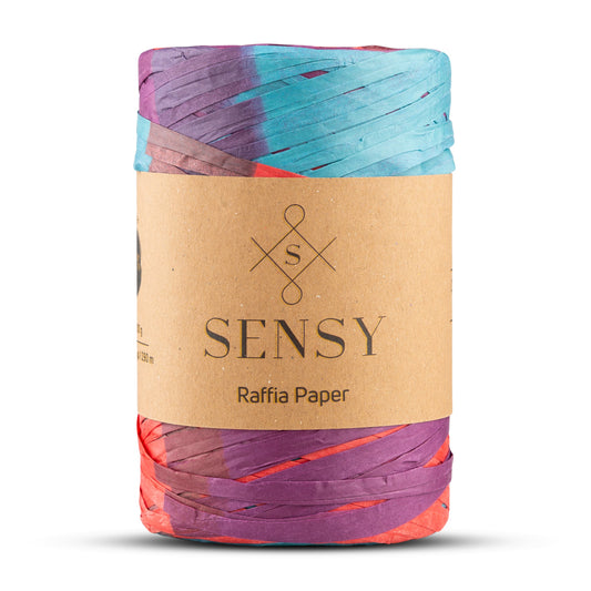 Sensy Premium 317 yards %100 Paper Multi-Color Raffia Paper