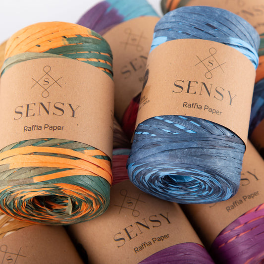 Sensy Premium 317 yards %100 Paper Multi-Color Raffia Paper