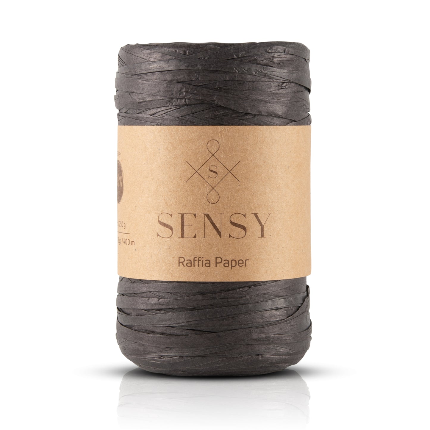 Sensy Premium 274 Yards %100 Paper Raffia Yarn Black