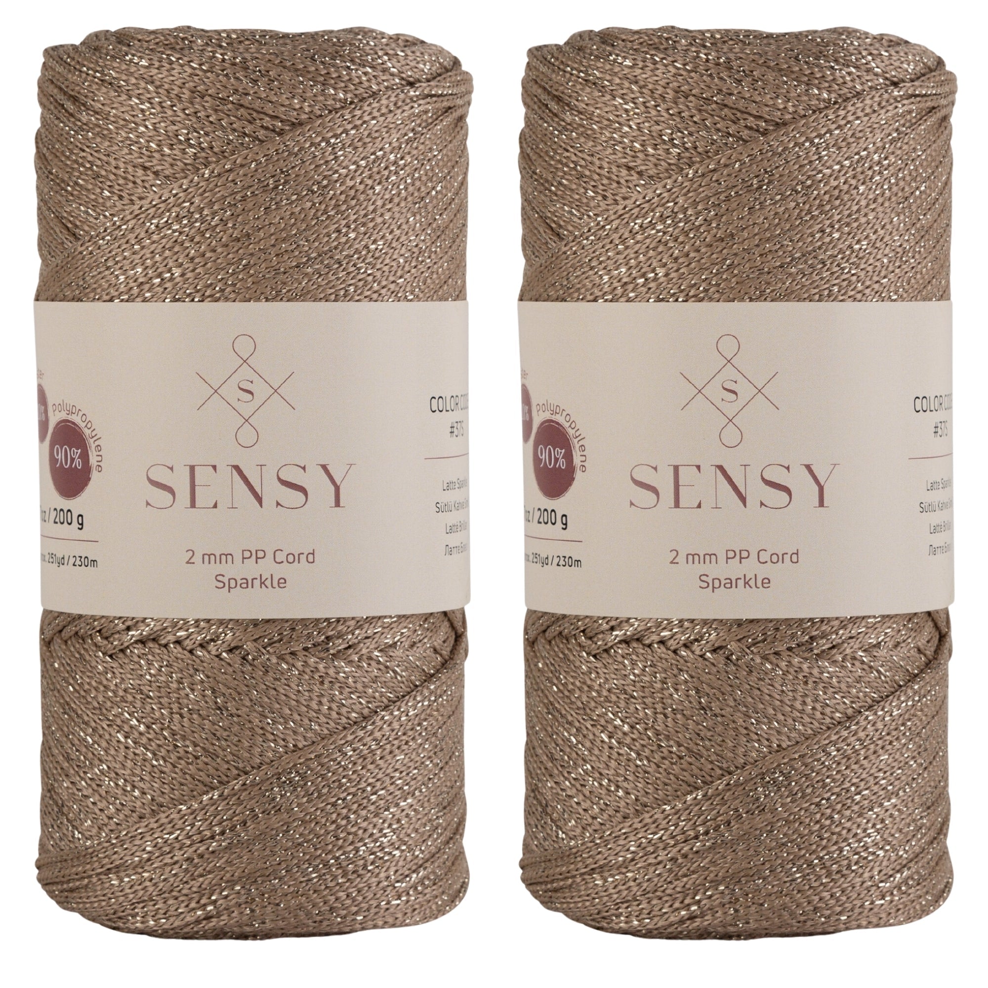 Sensy Premium Macramé Touw 5mm | 100% Polypropyleen | 95 Meter Rol | Ecru Kleur