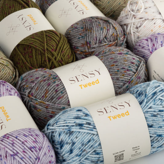 Sensy Tweed Yarn, 3.5 oz, 214 Yards, Gauge 4 Medium