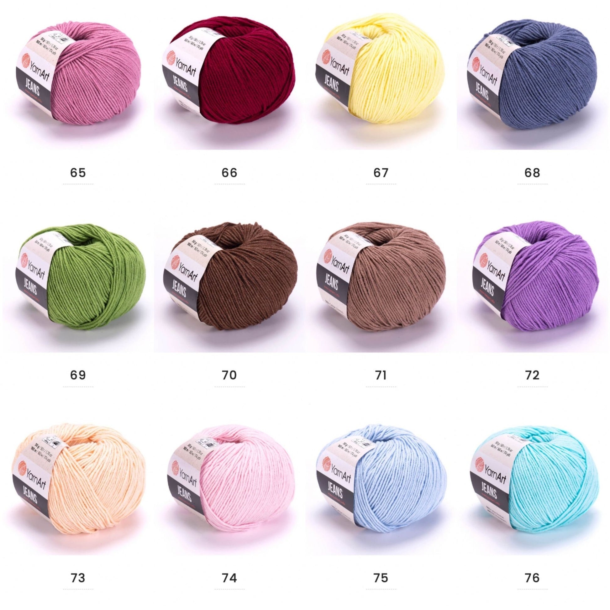 YarnArt Jeans - Knitting Yarn, Baby Yarn, Amigurumi Yarn, AntiPilling, –  Sensy