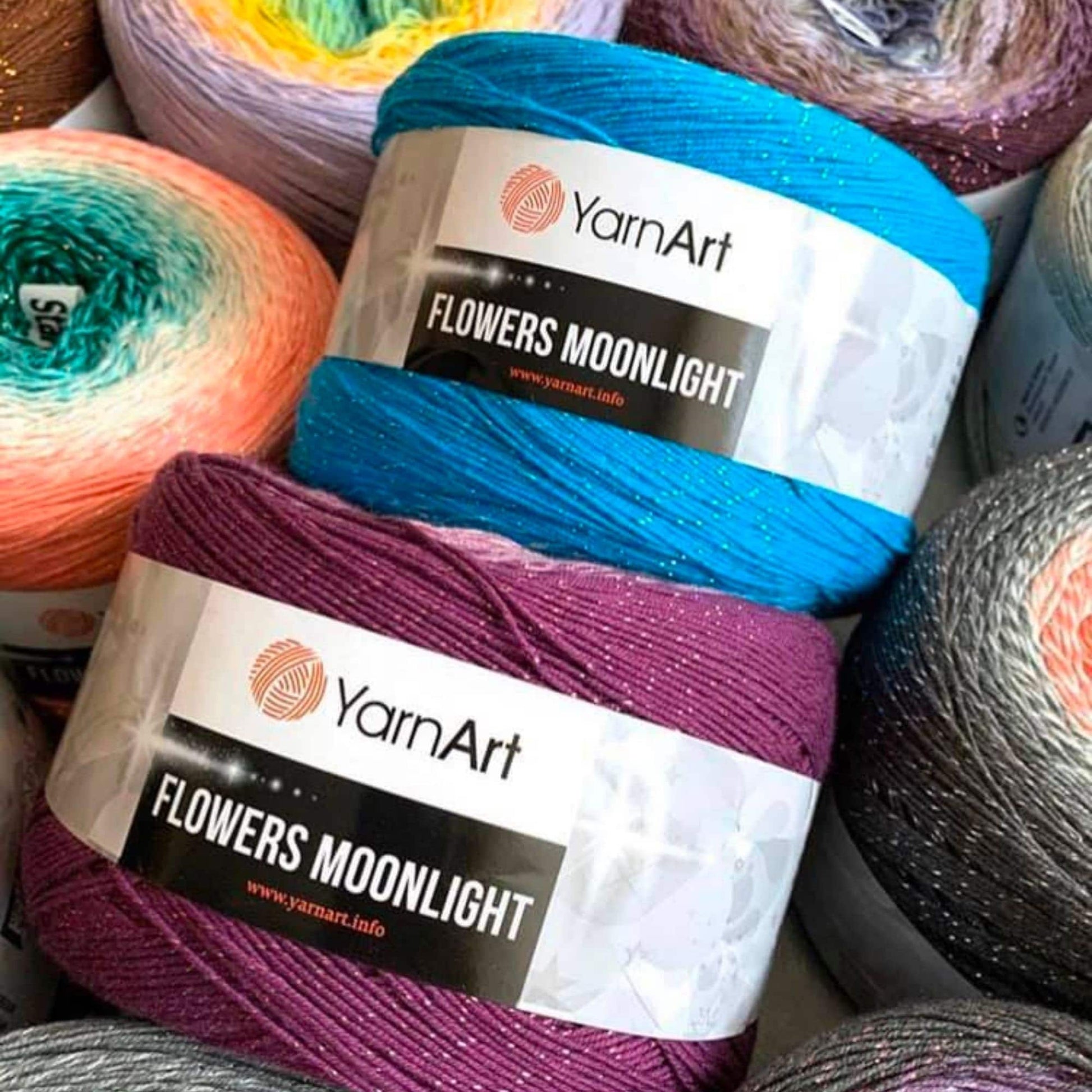Glitter Cake Yarn, Yarnart Flowers Moonlight, Glitter Cotton Yarn, Glitter  Shawl Yarn, Ombre Yarn, Crochet Shawl, Modern Crochet, 
